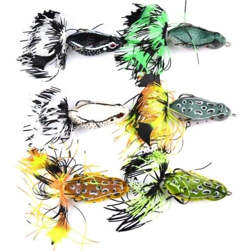 HiUmi 6Pcs Frog Lure High Quality Fishing Bait 6 colors fishing lures 7cm 12.95g fishing tackle