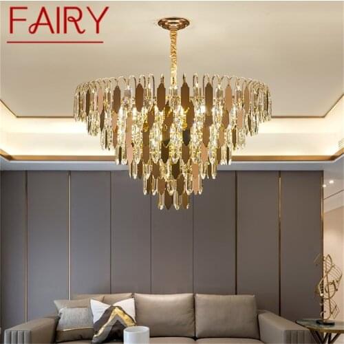 FAIRY Chandelier Fixtures Postmodern Crystal Pendant Lamp Light Home LED for Dining Living Room Decoration