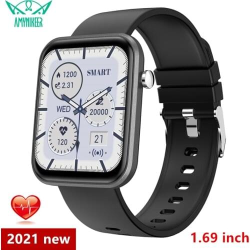 AMYNIKEER Smart Watch Z15C Fitness Tracker Heart Rate Detection Blood Pressure Detection 1.69 Inch Color Screen IP67 Waterproof