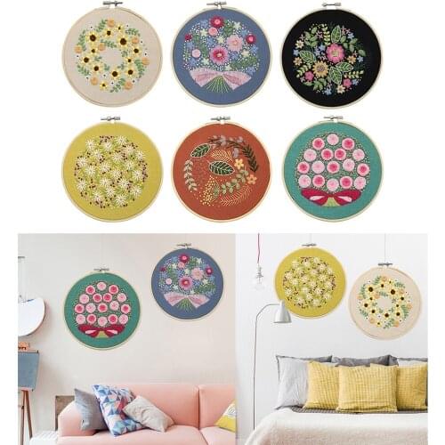 Accurate Embroidery Starter Kit Stamped Cross Stitch Drawings Needle Thread Kits