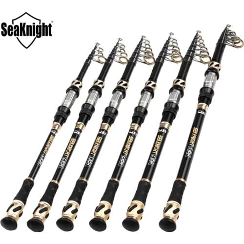 SeaKnight LICH Carbon Telescopic Fishing Rod 1.8M 2.1M 2.4M 2.7M 3.0M 3.6M Power Portable Spinning Hand Fishing Tackle