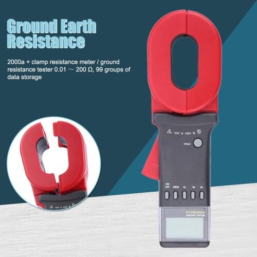 Digital Display Clamp Ground Earth Resistance Test Tool Resistance MeterDigital Insulation Test Tool DIY Supplies J99Store