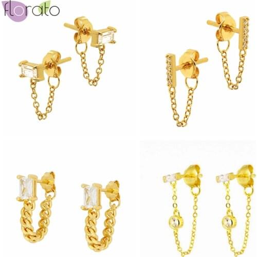 Bohemian Style 925 Sterling Silver Ear Needle Exquisite Luxury Crystal CZ Stud Earrings Fashion Jewelry For Women Birthday Gifts