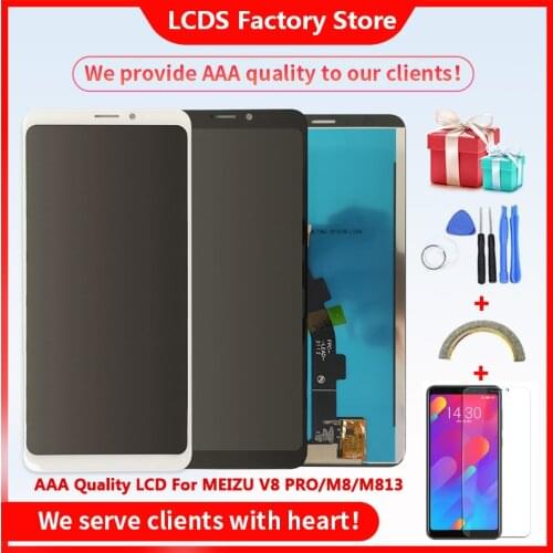 5.7" AAA Quality LCD For MEIZU V8 PRO Lcd With Frame Display Screen Touch Screen For MEIZU M8 LCD M813Q M813H Display Screen
