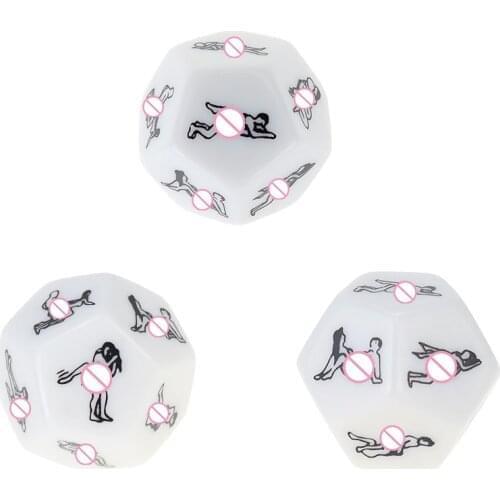 1/3Pcs 12 Sides Adult Game Sex Toys Dice Fun Sex Toy Adult Games Cubes Sexual Position Game Erotic Love Posture Dice for Couples