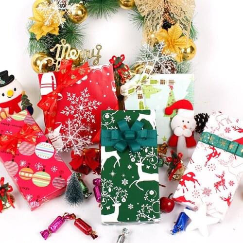 10pcs/lot 50x70cm Christmas Wrapping Paper Gift Present Wrap Craft Paper Decorative Handmade Paper