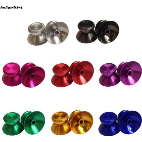 2pcs Metal Thumbstick Cap Analog Joystick thumb Stick grip Cap Controller thumbstick Case For Sony DualSense 5 Dualshock 4 PS4