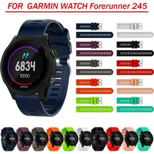 20mm Sports Watchband for Garmin Forerunner 245 /245 Music Smart Watch Replaceable Band Bracelet Accessories Wrist Strap Bands