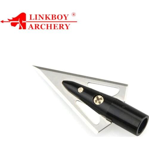 6/12pcs 2 Sharp Fixed Blade Wood Arrow Shaft Broadhead Hunting Arrowheads Screw In for Bow Arrow Shooting Camping