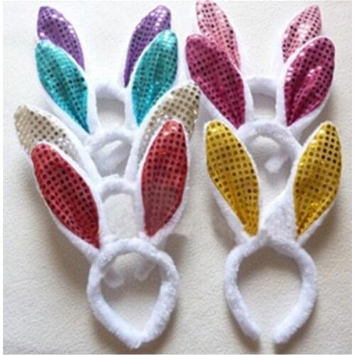 Clothes Accessories Cotton Women Lovely Headband 7PCS Girls Pink Rabbit Ear Head Holiday Adult Kids Hairband Hair Accessories