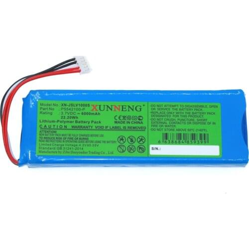 XunNeng P5542100-P Battery for JBL Pulse 3 APJBLPUESE3 2017DJ1714 6000mAh / 22.20Wh