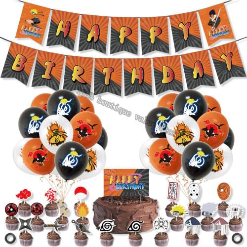 Naruto Theme Decoration Balloon Set Childrens Birthday Party Naruto Aluminum Film Balloon Combination Party Supplies