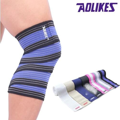 AOLIKES 1PCS Bandagem Elastica Knee Protector Sport Tape Kinesiologic Elastic Band Joelheira Vendas Deporte A-1516