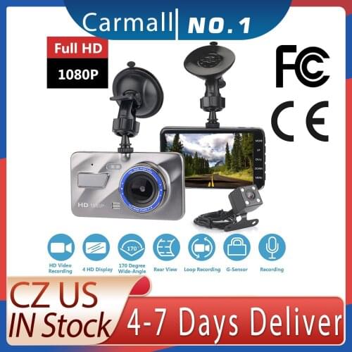 Car DVR Camera HD 4 Inch Dual Lens Image 1080P Hidden Wide Angle Driving Recorder Dash Cam Dual Lens Support Night Vision