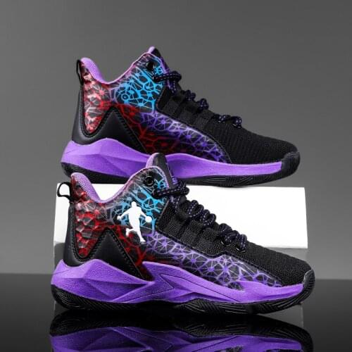 Breathable High Quality Boys Basketball Shoes Thick Sole Non-Slip Top Kids Sneakers Children Sport Shoe Boy Trainer Boots Basket