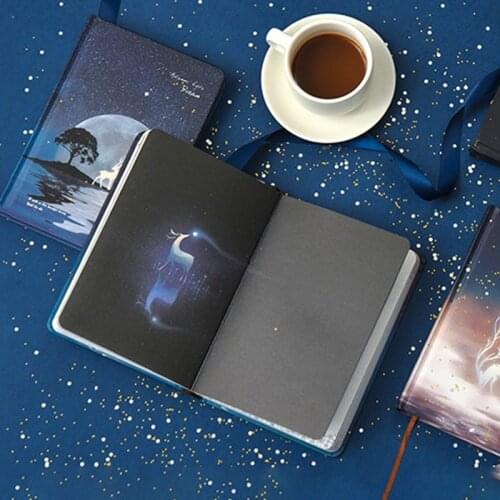 The Deer Illustrations Notebook Sketchbook Drawing 128 Sheets Cute Deer Notepad Diary Paper Book Office School Gift Supplies