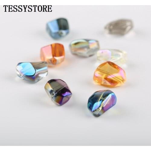 12*16mm Austria AB Color Irregular Shape Crystal Beads Loose Spacer Glass Beads For Jewelry Making Bracelet Accessories