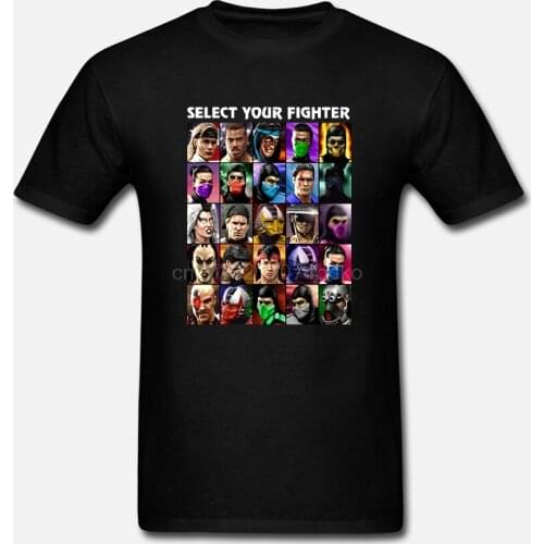 Men tshirt Select Your Fighter UMK3 Mortal Kombat T Shirt Printed T-Shirt tees top