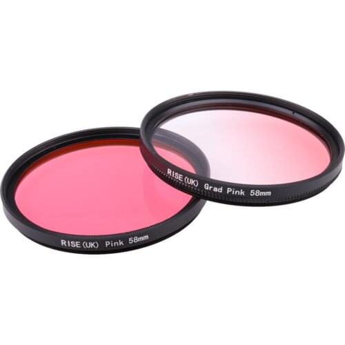 Camera Filter 58mm Full Pink Gradual Pink Lens Filter for Nikon D3100 D3200 D5100 SLR Camera Lens