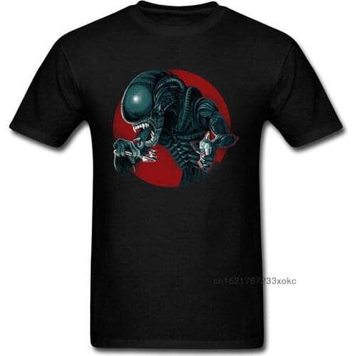 Steampunk T Shirt Alien Fresh Tops Men Cotton Clothing O Neck Tee 3D Mutant Monster Tshirt Plus Size 90s T-shirt Black