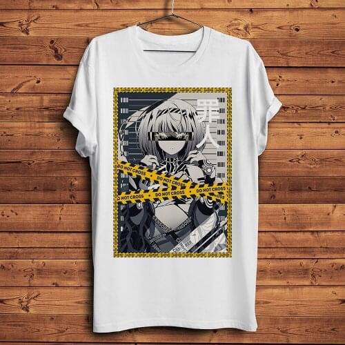 Japan anime evil Criminal girl funny anime tshirt Men summer new White Casual short sleeve T Shirt Unisex otaku streetwear tee