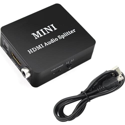 HDMI to HDMI SPDIF,COAXIAL EARPHONE 2CH/5.1CH Audio Extractor Converter Audio Splitter for TV PS4 XBOX Headset