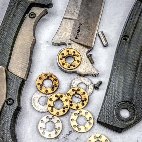 Ceramic Caged Bearings - 1 Pair - with Ceramic Balls Make knives Parts & Accessories Folding knife IKBS Bearing