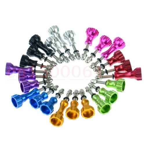 3pcs /1set Aluminum Stainless Thumb Knob Bolt Nut Screw Set For GoPro Hero 4s/4/3+3/2/1