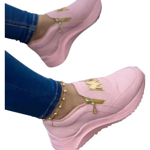 2021 Fashion Shoes For Women Men Letter Decoration Comfortable Zipper Design Couple Sneakers Round Toe Shoes Zapatillas Mujer