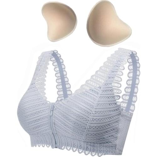 Lace Pocket Bra With One Pair Cotton Enhancer For Crossdresser Mastectomy Drag Queen Ajusen