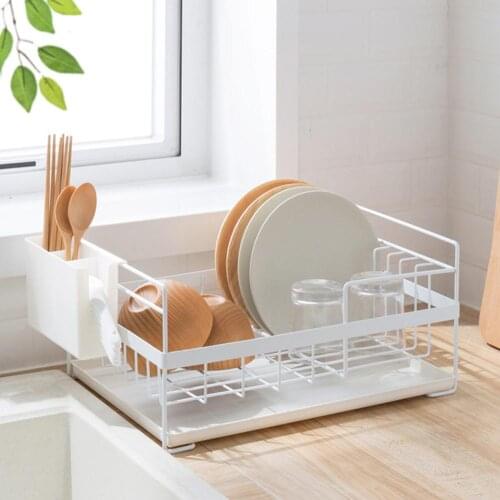 Kitchen Storage Rack Holders & Racks Dish Drainer Drying Rack Holder Plates Cup Tableware Bowl Shelf Basket estanteria