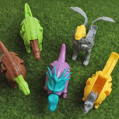 12pcs/set Color Deformed Dinosaur Egg Toy Animal Childrens Toy Puzzle Deformation Dinosaur Egg Mixer Gift