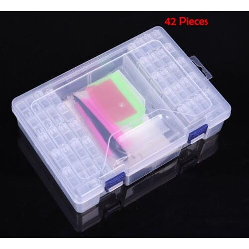 New 42 Grids Diamond Painting Tools Beads Container Rhinestone Storage Box Diamond Painting Accessories Tools Wholesale Price