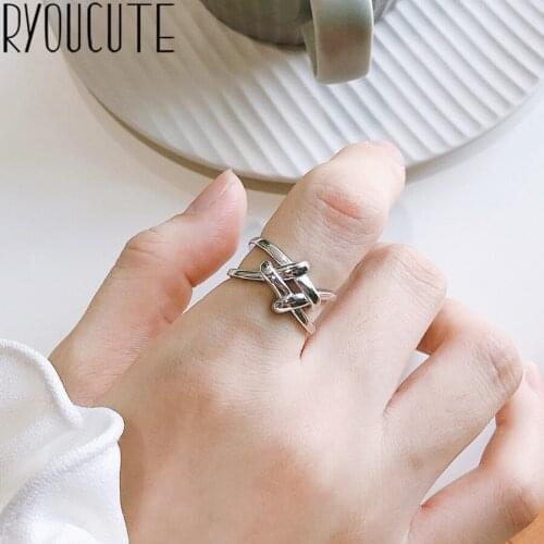 New Cute Funny Silver Color Bow Finger Ring For Women Girls Gifts