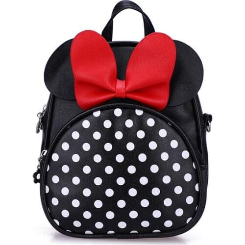 Disney new shoulder cartoon backpack kindergarten wave point Mickey mouse girls snacks parent-child bag women small backpack