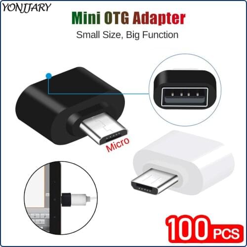 100Pcs Wholesale Micro USB OTG Adapter for Xiaomi Redmi Micro OTG Connector for Samsung Huawei Tablet Android Phone Converter