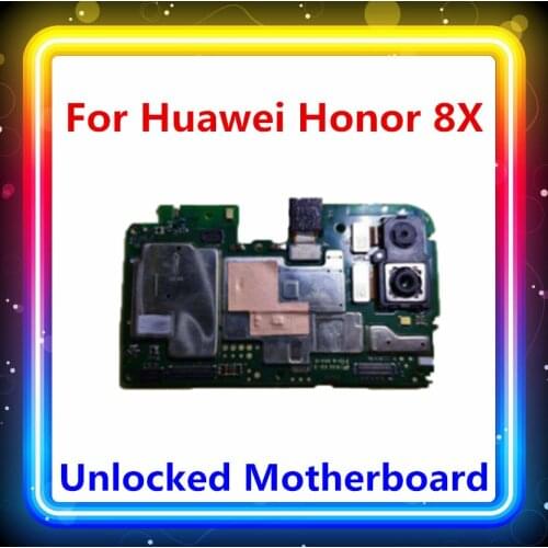 Original For Huawei Honor 8X Motherboard ROM 64G 128G RAM 4G 6G For Honor 8X Replac Card/panel Android Update Fee