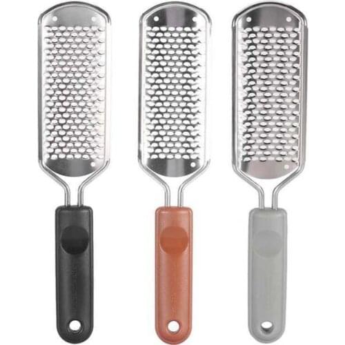 3 Color Stainless Steel Foot Nail File Handhold Pedicure Clean Foot Rasp File Scrubber Hard Dead Rough Skin Callus Remover Tool