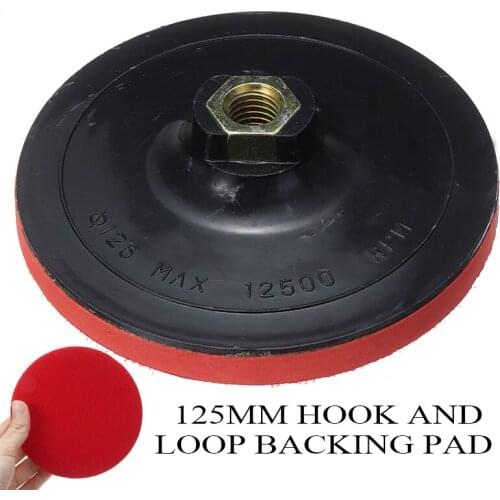 125mm Hook And Loop Backing Pad Polishing Grinding Backing-Plate Sander Sanding Disc For Angle Grinder M14 Female Thread
