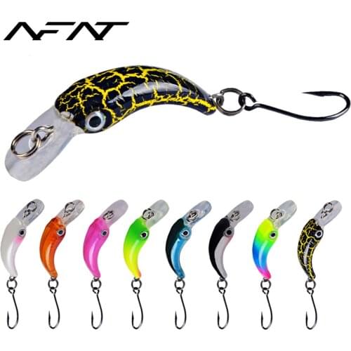 AFAT 1 pcs Micro Crankbait 3.8cm 1.5g For UL Fishing Wobbler Lure Top Water Hard Bait leurre de surface Bass Trout