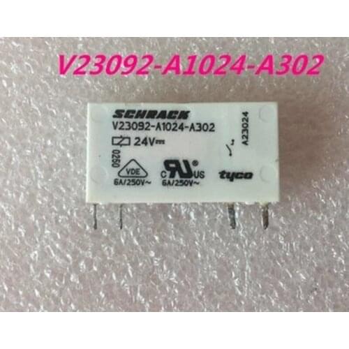 Relay V23092-A1024 V23092-A1012 12/24VDC 4 foot 6A