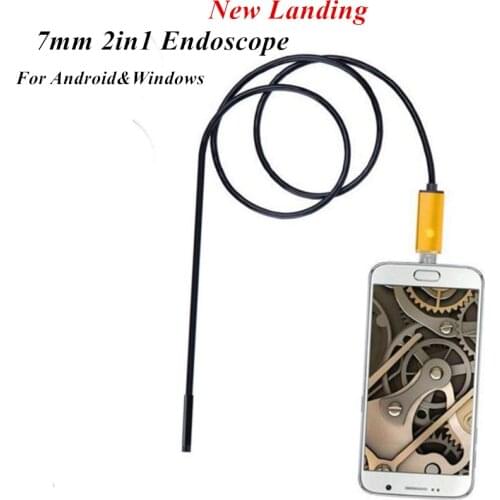 7mm 1.3MP 2in1 USB Endoscope For Android and Wondows Water-proof IP67 2M/5M
