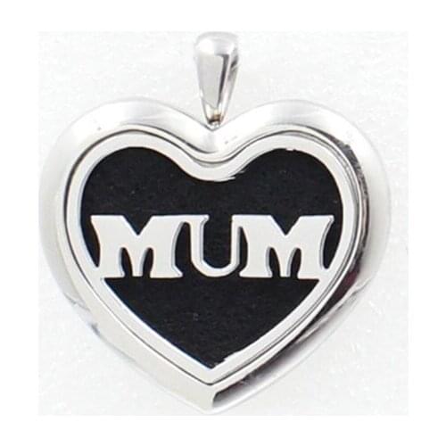 Heart Shape Stainless Steel Mum Essential Oils Aromatherapy Locket Perfume Diffuser Necklace