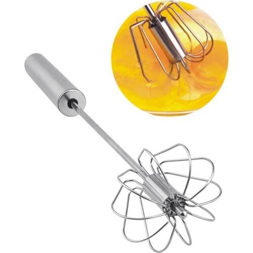 Stainless Steel Whisks, Easy Whisk,Hand Push Egg Beater Mixer, Save Much Energy During Beating Mixing Stirring,10 or 12 inch, Si