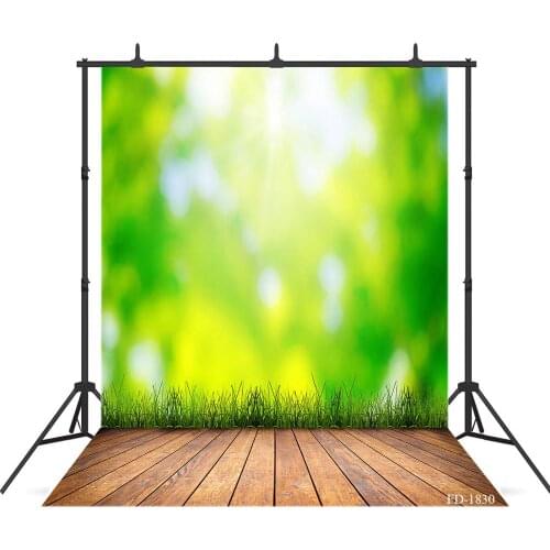 Photography Backdrops Vinyl Background for Photo Studio Green Bokeh Wall Wooden Floor Photo Background Baby Shower Photophone