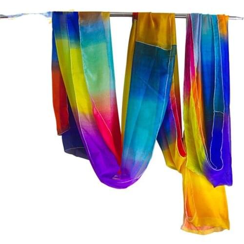 Magic Silk Change To Rainbow Waterfall Flower Magic Tricks Close Up Stage Props Magician Magic Easy To Do Illusion Toys