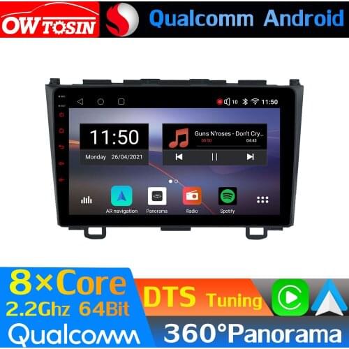 Qualcomm 8Core Android Car Media For Honda CRV CR-V 3 RE 2006-2012 GPS 360 Panoramic Radio CarPlay HIFI 4G LTE WiFi Optical HDMI