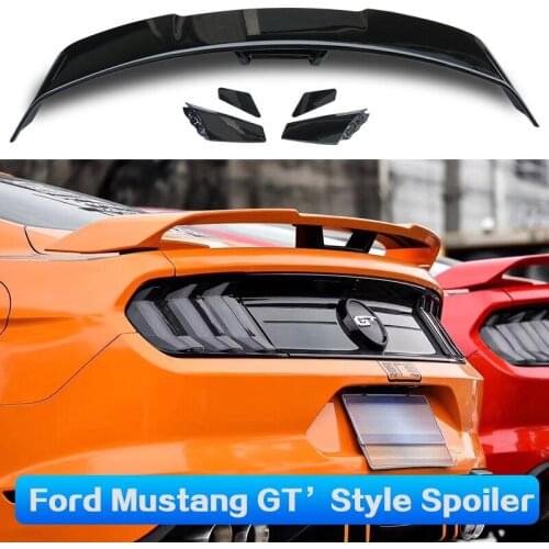 Rear Trunk Lid Spoiler Wings For Ford Mustang GT' Style ABS Material Dedicated Tail Modified Ducktail Lip Wing DIY Colour