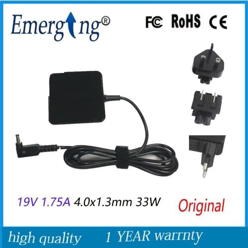 19V 1.75A 4.0*1.3mm Charger Power Supply Original Laptop Adapter For Asus Vivobook S200 S220 X200T X202E X553M Q200E X201E