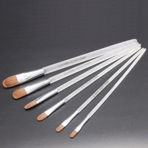 Zhouxinxing transparent Tongue shape weasel hair Organic frosted rod with circular front gouache watercolor brush brush oil pen